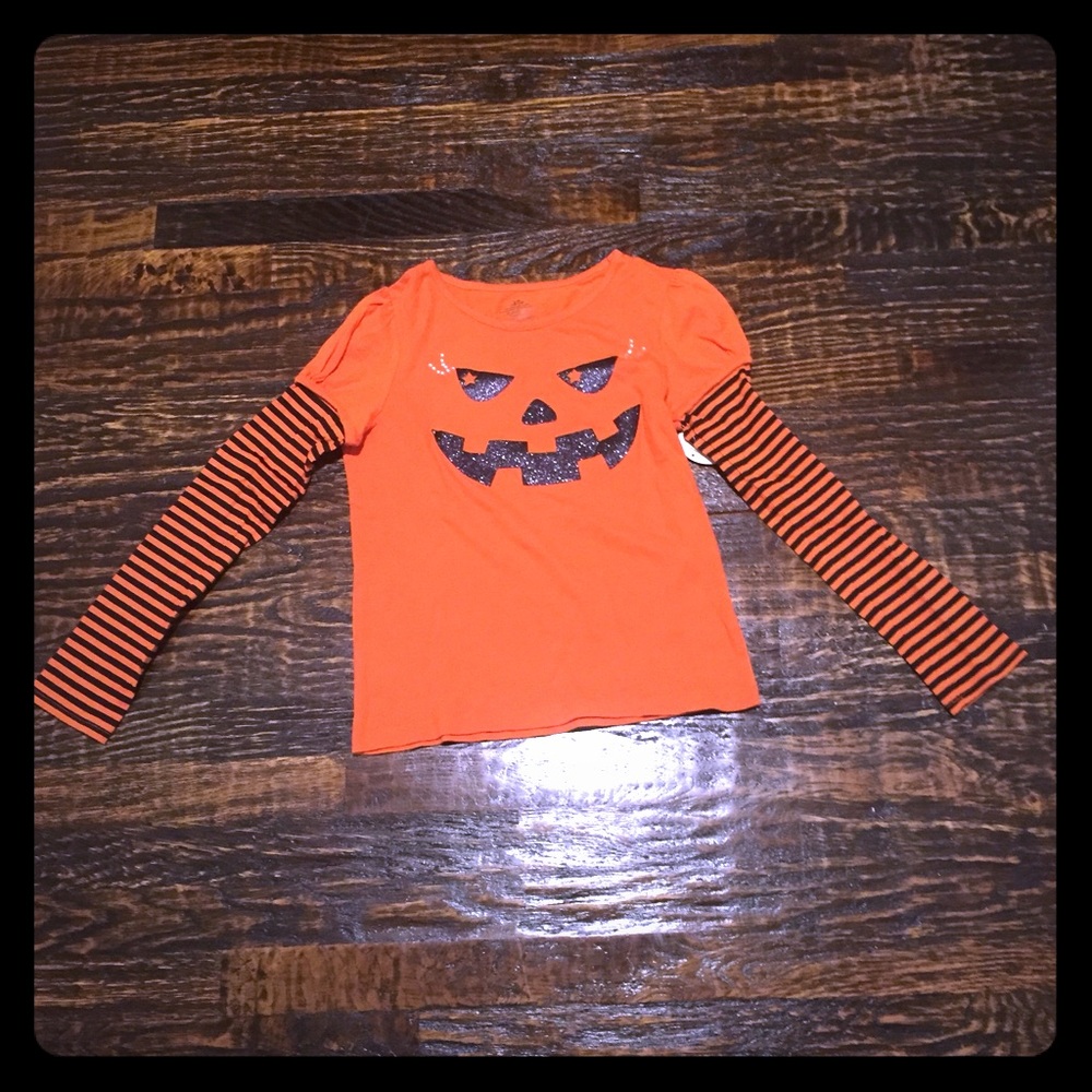 Girls Long Sleeve Halloween Shirt - Size Large ( 10 - 12 )